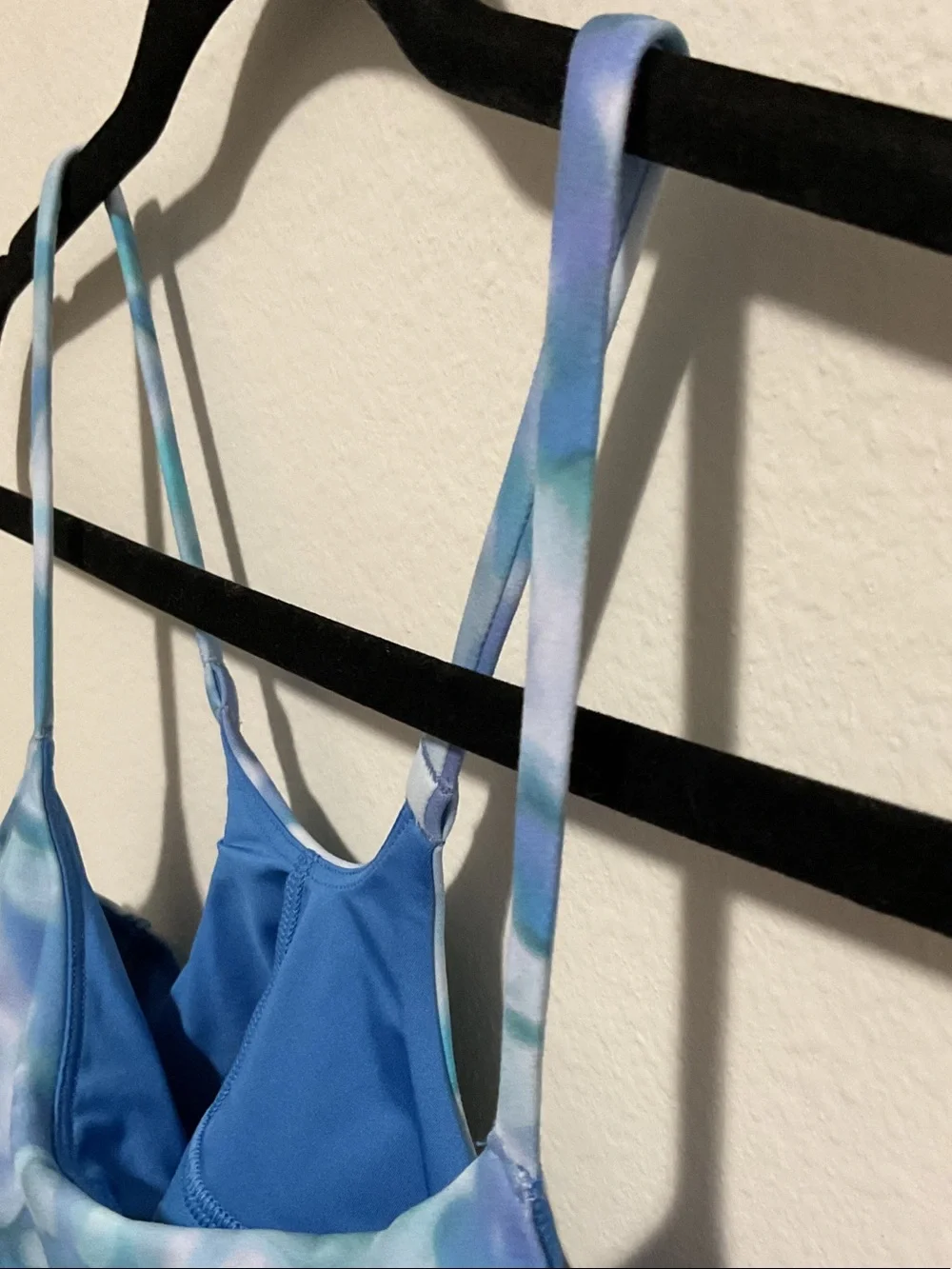 Lululemon Wunder Train Strappy Racer Bra-Size 10 C/D-Floral Glow Midi Blue Multi